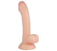 Real Fantasy Vince - gode ceinture avec testicules - 19,5 cm - couleur chair