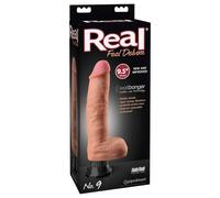 Real Feel Deluxe No.9 - gode ceinture réaliste avec testicules - couleur chair