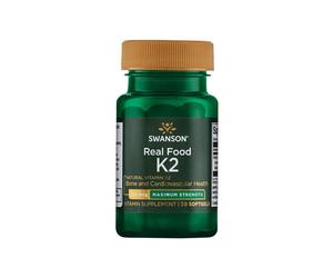 Real Food Vitamine K2 200 mcg 30 Softgels Swanson Health Products