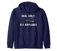 Real Girls Fly Airplanes Design Aviation Sweat à Capuche