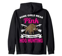 Real Girls Go Wild Hog Hunting Wild Sanglier Hunter Saison Sweat à Capuche