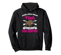 Real Girls Go Wild Hog Hunting Wild Sanglier Hunter Saison Sweat à Capuche
