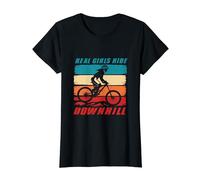 Real Girls Ride Downhill Vintage Mountain Bike Cyclist T-Shirt