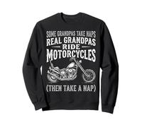 Real Grandpas Ride Motorcycles Funny Biker Dad Motorcycle Sweatshirt