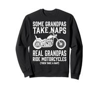 Real Grandpas Ride Motorcycles Funny Biker Dad Motorcycle Sweatshirt