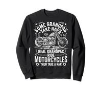 Real Grandpas Ride Motorcycles Funny Biker Dad Motorcycle Sweatshirt