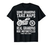 Real Grandpas Ride Motorcycles Funny Biker Dad Motorcycle T-Shirt