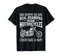 Real Grandpas Ride Motorcycles Funny Biker Dad Motorcycle T-Shirt