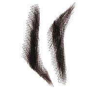 Real Hair Brows, Reusable Fake Eyebrows, Lace Eyebrow Extensions, Breathable Eyebrow Makeup, Faux Eyebrows Made of Human Hair Breathable Lace Eyebrow Extensions for Holiday and Everyday Makeup