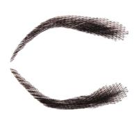 Real Hair Eyebrows - Handmade False Brows, Reusable Black Crochet Makeup, Breathable Fake Facial Toupee | Lightweight Cosmetic Applique, Theater Cosplay Party Everyday Arc Replacement Enhancements
