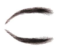 Real Hair Eyebrows - Handmade False Brows, Reusable Black Crochet Makeup, Breathable Fake Facial Toupee | Lightweight Cosmetic Applique, Theater Cosplay Party Everyday Arc Replacement Enhancements