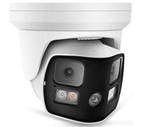 Real HD Caméra de sécurité IP Poe 8 MP 4K Double Objectif panoramique 180 degrés, Vision Nocturne en Couleur, H.265, IP66, Conforme à la Norme NDAA