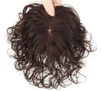 Real Human Hair For Thinning Pieces Curly Natural Brown