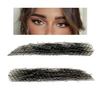 Real Human Hair Fourges - 1 Paire Brows En Dentelle Réutilisables, Extensions De Front Naturels Naturelles, Accessoire De Maquillage Respirant | Outil D'amélioration Cosmétique De Vacances, Remplaceme