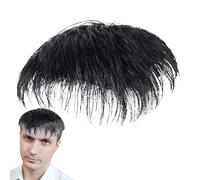 Real Human Hair Toupee Clip - Hommes Toupee Hair, Piece, Men Toppers Plice | Naturel Black Men Topper Wig, Vraie Human Toupee Clip, Autour De Remplacement Des Cheveux Pour La Calvitie De
