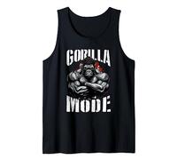 Real Hustle Motivation Gorilla Mode Beast Workout | Salle de gym | Musculation et fitness Débardeur Noir Unisex-Adultes Sans manche Tank Top Small EU S Regular Camisole À enfiler 1 Count Importé