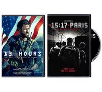 Real Life American Heroes Collection: 13 Hours & The 15:17 To Paris (Double Feature Film 2 DVD Bundle