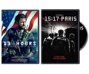 Real Life American Heroes Collection: 13 Hours & The 15:17 To Paris (Double Feature Film 2 DVD Bundle