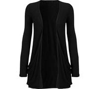 Real Life Fashion LTD Cardigan Ouvert à Manches Longues pour Femme - Noir - 36-38