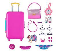 Real Littles - Micro Valise à Collectionner, Porte-Chiot avec 1 Micro Chiot et 12 Accessoires de Micro Jouets de Travail