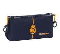 Real Madrid 2e équipe 24/25 - Trousse scolaire pour enfant, avec fermeture éclair simple, idéale pour les enfants de différents âges, confortable et polyvalente, qualité et résistance, 22 x 8 x 10 cm,