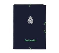 Real Madrid 2e KIT 25/26 - Chemise Folio à 3 Rabats, idéale pour Les Enfants de différents âges, Confortable et Polyvalente, qualité et résistance, 26x36,5 cm