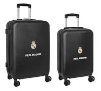 Real Madrid 2ème ÉQUIPATION 23/24 Jeu de Trolleys Cabine 20 et 24 Pouces, avec roulettes pivotantes, Valises à Roues, Cadenas de