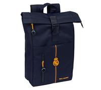 Real Madrid 2ème équipe 24/25 - Sac à dos avec rabat pour ordinateur portable de 15,6", idéal pour différents âges, confortable et polyvalent, qualité et résistance, 28 x 13 x 42 cm, couleur bleu