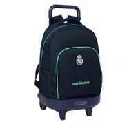 Real Madrid 2ème équipe 25/26 - Grand Sac à Dos à roulettes, Compact, Amovible, idéal pour Les Enfants de différents âges, Confortable et Polyvalent, qualité et résistance, 33 x 22 x 45 cm