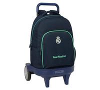 Real Madrid 2ème équipe 25/26 - Grand Sac à Dos à roulettes, Compact évolution, Amovible, idéal pour Les Enfants de différents âges, Confortable et Polyvalent, qualité et résistance, 33 x 22 x 45 cm
