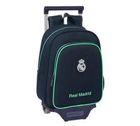 Real Madrid 2ème équipe 25/26 - Sac à dos pour enfant avec chariot Safta 705, idéal pour enfants de différents âges, confortable et polyvalent, qualité et résistance, 27 x 10 x 33 cm