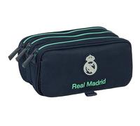 Real Madrid 2ème équipe 25/26 Trousse Triple Grande Trousse pour Enfant, idéale pour Les Enfants d'âge Scolaire, Confortable et Polyvalente, qualité et résistance, 21,5 x 8 x 10 cm