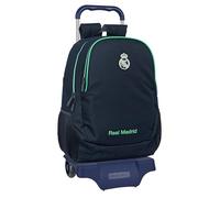 Real Madrid 2nd Team 25/26 - Sac à Dos d'école avec roulettes, idéal pour Les Enfants de différents âges, Confortable et Polyvalent, qualité et résistance, 33 x 15 x 43 cm
