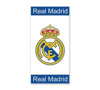 Real Madrid C.F. Serviette de Plage Jacquard et Bordure 75 X 150 Blanc