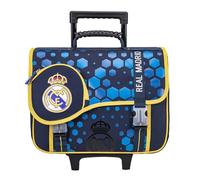 Real Madrid Cartable à roulettes 41cm 2 compartiments bleu