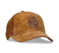 Real Madrid - Casquette Ajustable en Velours côtelé Marron - Licence Officielle - Taille Adulte