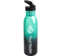 Real Madrid CF - Bouteille d'eau, métallique TA13408 (taille unique) (Noir/Blanc/Pétrole)