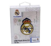 Real Madrid CF - Clé USB en Caoutchouc, en Forme de Bouclier, 16 Go, Produit Officiel (CyP Brands)