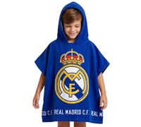 Real Madrid CF Poncho Serviette Garçons, Serviette de Plage de Bain à Capuche, Serviette de Natation Enfant