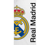 Real Madrid CF - Serviette de bain, demi-blason BS5914 (taille unique) (Blanc)