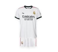 Real Madrid - Ensemble Maillot Domicile Saison 26/27, Blanc, Enfant 14 Ans - Réplique Officielle sous Licence