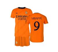 Real Madrid - Ensemble maillot et pantalon saison 24/25, MBAPPE, enfants 14 ans, réplique avec licence officielle, orange, 14 ans