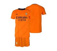 Real Madrid - Ensemble Maillot et Pantalon Seconde Équipe 24/25, Orange, Enfants, Réplique sous Licence Officielle, orange, 10 ans