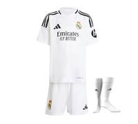 Adidas Real Madrid 24/25 Home Short Sleeve Junior Set Blanc 15-16 Years Enfants