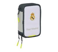 Real Madrid EQUIPACIÓN 25/26 - Trousse scolaire avec 37 outils inclus, trousse pour enfant, idéale pour les enfants de 5 à 14 ans, confortable et polyvalente, qualité et résistance, 12,5 x 5,5 x 19,5