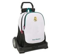 Safta Real Madrid 26/27 22.5l Wheeled Backpack Blanc Enfants