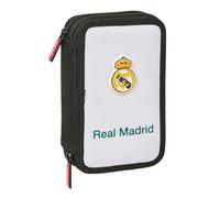 Real Madrid EQUIPACIÓN 26/27 - Trousse scolaire pour enfant, avec 29 outils inclus, idéale pour les enfants de 5 à 14 ans, confortable et polyvalente, qualité et résistance, 12,5 x 4 x 19,5 cm