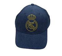 Real Madrid FC Rm3go20 Casquette Bleu/Or en Acier avec Grille pour Adulte, réglable en Jean 2019 2020 Unisexe Taille Unique