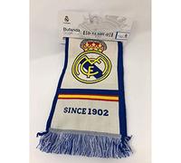 Real Madrid Football Club Official Blue White Yellow Stadium Scarf Badge Crest