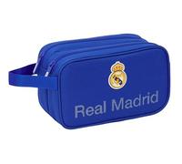 Real Madrid - Grande Trousse Scolaire pour Enfant, Adaptable au Chariot, idéale pour Les Enfants de 5 à 14 Ans, Confortable et Polyvalente, qualité et résistance, 26 x 12,5 x 15 cm